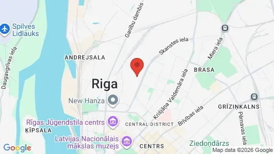 Apartments for rent i Riga Skanste - kort over placeringen