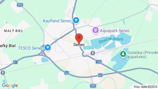 Apartments for rent i Senec - kort over placeringen