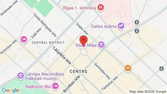 Apartments for rent i Riga Centrs - kort over placeringen