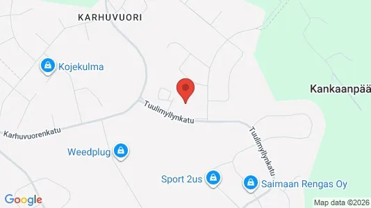Apartments for rent i Lappeenranta - kort over placeringen