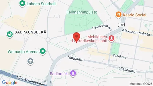 Apartments for rent i Lahti - kort over placeringen