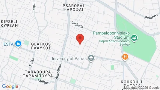 Apartments for rent i Patras - kort over placeringen