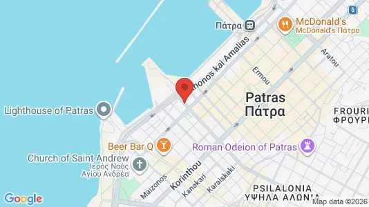 Apartments for rent i Patras - kort over placeringen