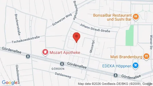 Apartments for rent i Brandenburg an der Havel - kort over placeringen