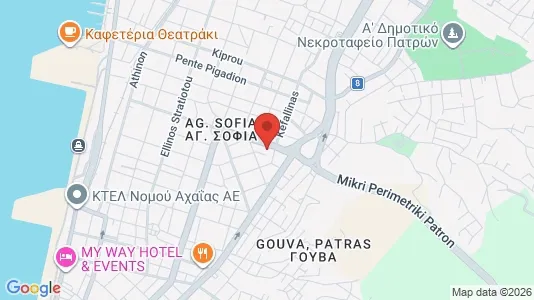 Apartments for rent i Patras - kort over placeringen