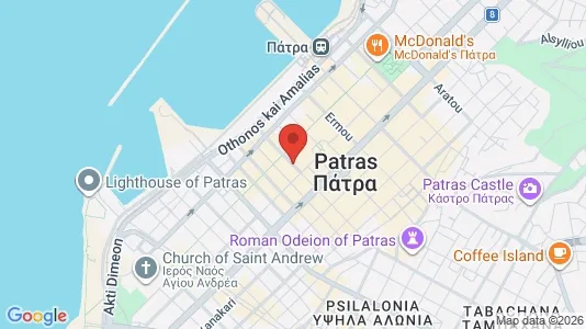Apartments for rent i Patras - kort over placeringen