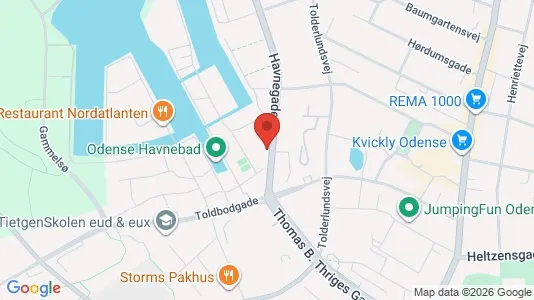 Apartments for rent i Odense C - kort over placeringen