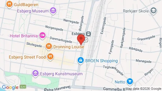 Apartments for rent i Esbjerg Center - kort over placeringen