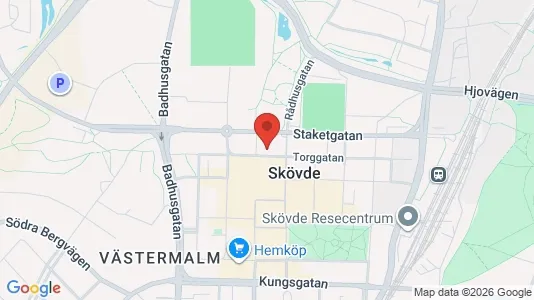 Apartments for rent i Skövde - kort over placeringen