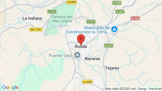Apartments for rent i Ronda - kort over placeringen