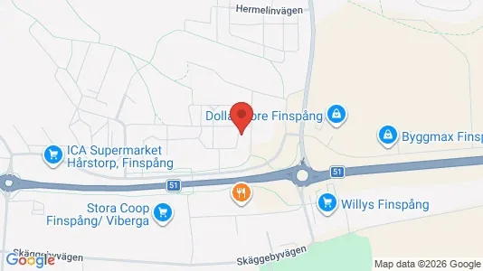 Apartments for rent i Finspång - kort over placeringen