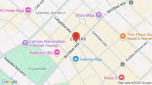 Apartments for rent i Riga Centrs - kort over placeringen