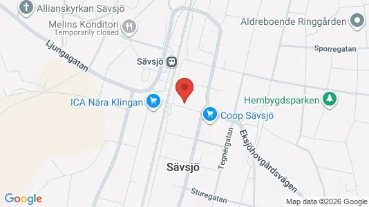 Apartments for rent i Sävsjö - kort over placeringen