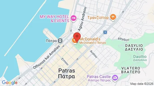 Apartments for rent i Patras - kort over placeringen