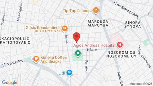 Apartments for rent i Patras - kort over placeringen