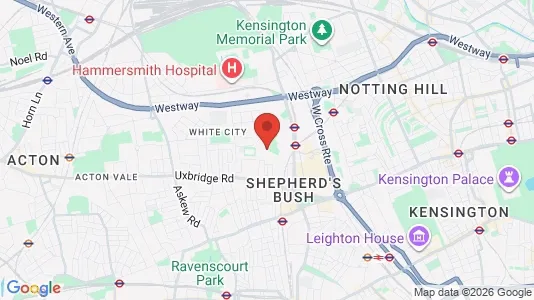 Houses for rent i London W12 - kort over placeringen