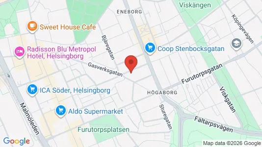 Apartments for rent i Helsingborg - kort over placeringen