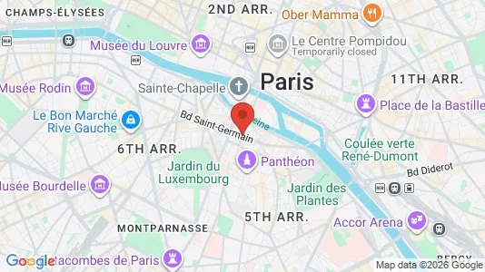 Apartments for rent i Paris 5ème arrondissement - Latin Quarter - kort over placeringen