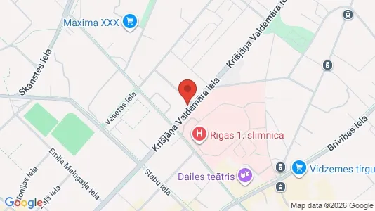 Apartments for rent i Riga Centrs - kort over placeringen
