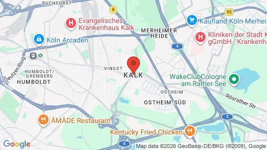 Apartments for rent i Cologne Kalk - kort over placeringen