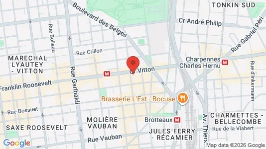 Apartments for rent i Lyon - kort over placeringen