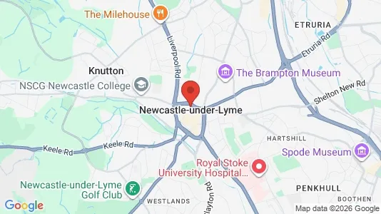 Apartments for rent i Newcastle - Staffordshire - kort over placeringen