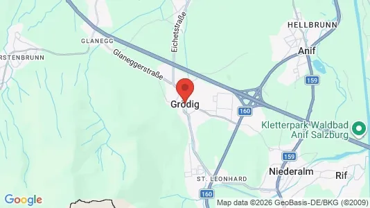 Apartments for rent i Grödig - kort over placeringen
