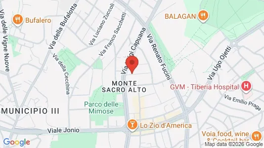 Apartments for rent i Roma Municipio IV – Tiburtino - kort over placeringen
