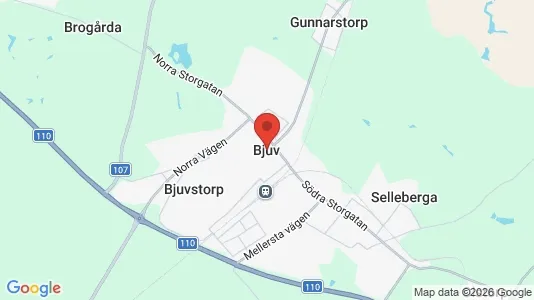 Houses for rent i Bjuv - kort over placeringen