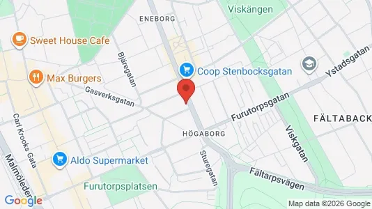 Apartments for rent i Helsingborg - kort over placeringen