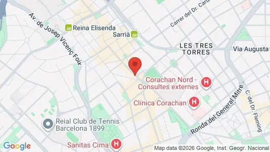 Apartments for rent i Barcelona Sarrià-St. Gervasi - kort over placeringen