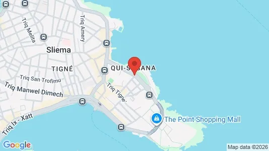 Apartments for rent i Sliema - kort over placeringen
