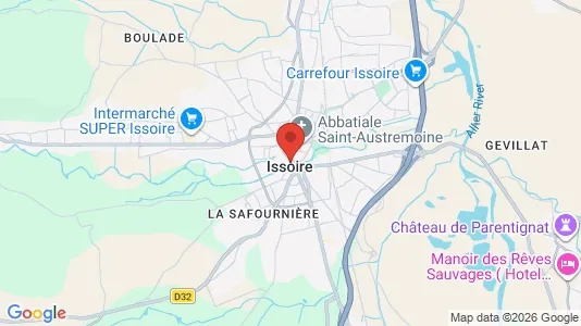 Houses for rent i Issoire - kort over placeringen