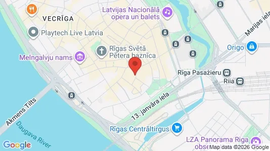 Apartments for rent i Riga Vecrīga - kort over placeringen