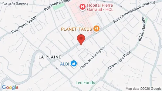Apartments for rent i Lyon - kort over placeringen