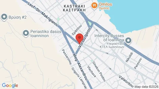 Apartments for rent i Ioannina - kort over placeringen