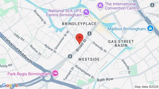 Apartments for rent i Birmingham - West Midlands - kort over placeringen