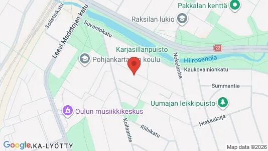 Apartments for rent i Oulu - kort over placeringen
