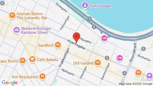 Apartments for rent i Reykjavík Miðborg - kort over placeringen