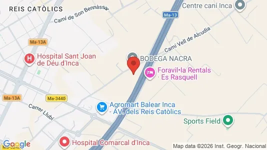 Apartments for rent i Inca - kort over placeringen