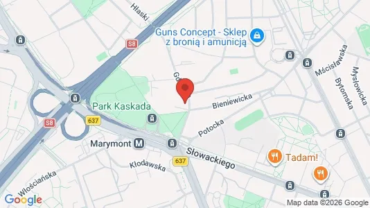 Apartments for rent i Warszawa Bielany - kort over placeringen