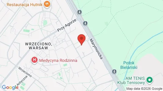 Apartments for rent i Warszawa Bielany - kort over placeringen