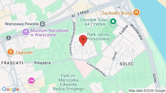 Apartments for rent i Warszawa Śródmieście - kort over placeringen