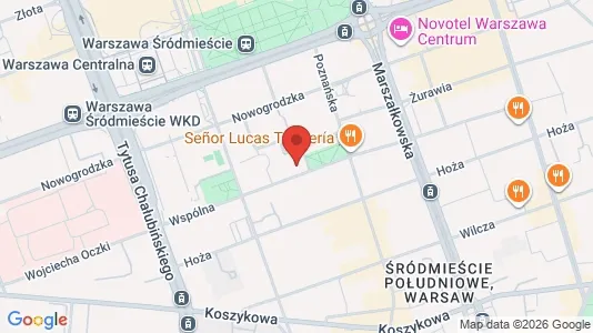 Apartments for rent i Warszawa Śródmieście - kort over placeringen