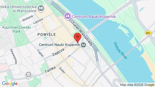 Apartments for rent i Warszawa Śródmieście - kort over placeringen