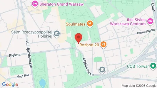 Apartments for rent i Warszawa Śródmieście - kort over placeringen