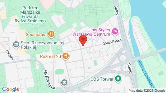Apartments for rent i Warszawa Śródmieście - kort over placeringen