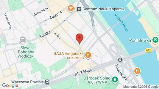 Apartments for rent i Warszawa Śródmieście - kort over placeringen