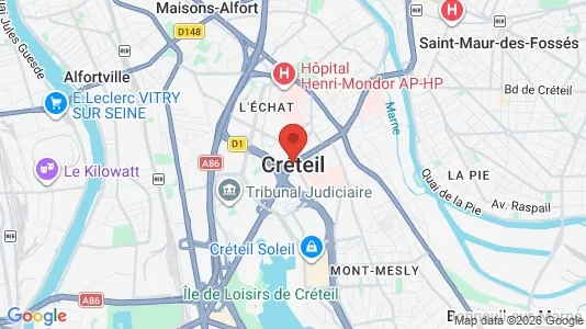 Apartments for rent i Créteil - kort over placeringen