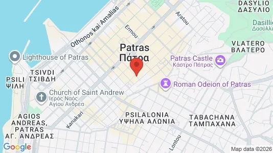 Apartments for rent i Patras - kort over placeringen